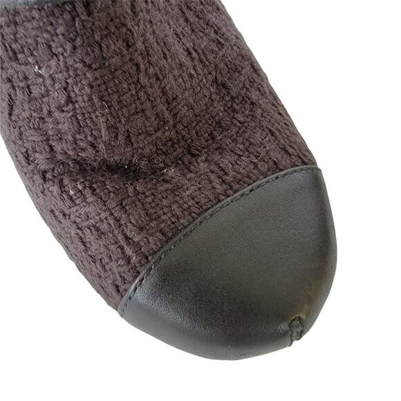 UGG Textile and Leather Slip On Wooden Heel Clogs Womens Size 9 Black - Picture 11 of 15